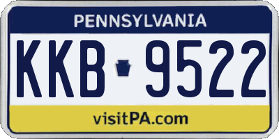 PA license plate KKB9522