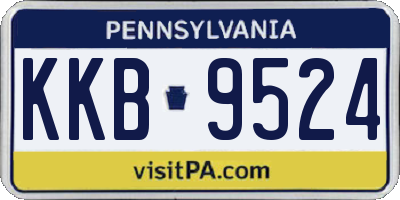 PA license plate KKB9524