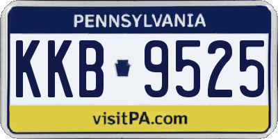 PA license plate KKB9525