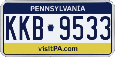 PA license plate KKB9533