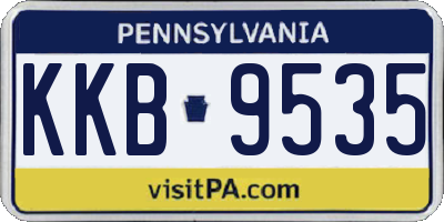 PA license plate KKB9535