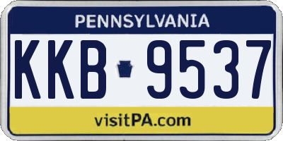 PA license plate KKB9537
