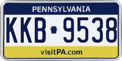 PA license plate KKB9538