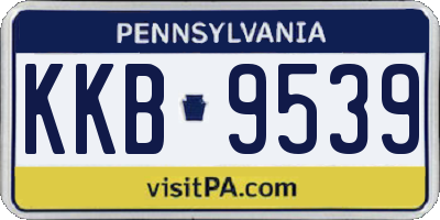 PA license plate KKB9539
