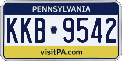 PA license plate KKB9542