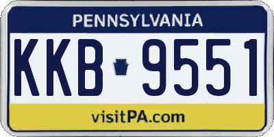 PA license plate KKB9551