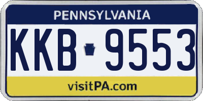 PA license plate KKB9553