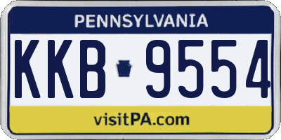 PA license plate KKB9554