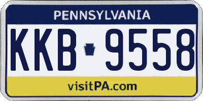 PA license plate KKB9558