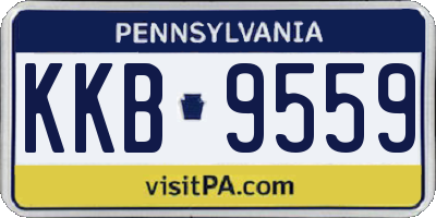 PA license plate KKB9559