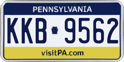 PA license plate KKB9562