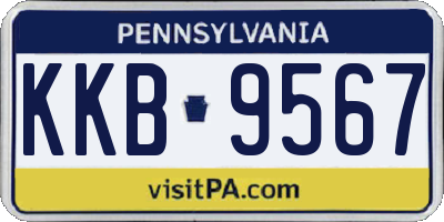 PA license plate KKB9567