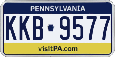 PA license plate KKB9577