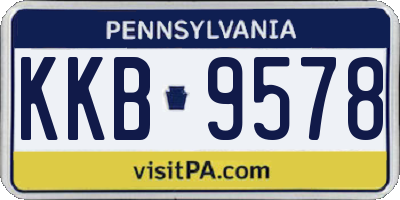 PA license plate KKB9578