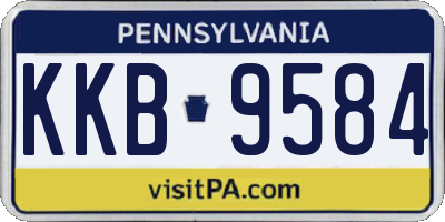 PA license plate KKB9584