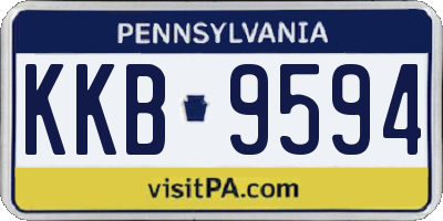 PA license plate KKB9594