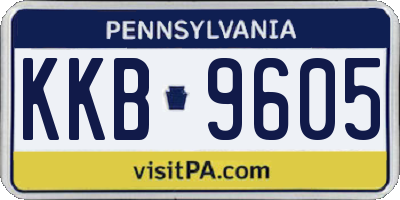 PA license plate KKB9605
