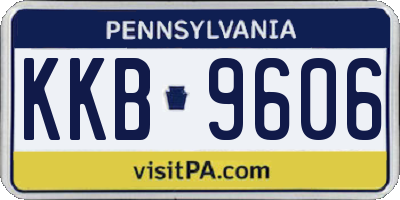 PA license plate KKB9606
