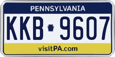 PA license plate KKB9607
