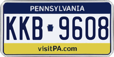 PA license plate KKB9608