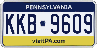 PA license plate KKB9609