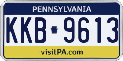 PA license plate KKB9613