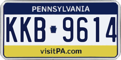 PA license plate KKB9614