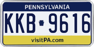 PA license plate KKB9616