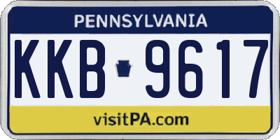 PA license plate KKB9617
