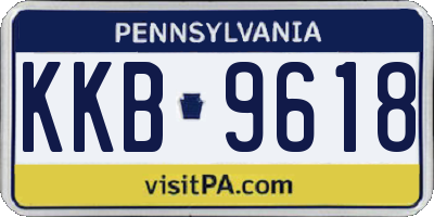PA license plate KKB9618