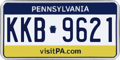 PA license plate KKB9621