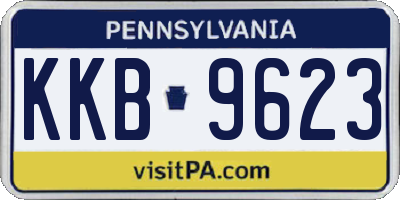 PA license plate KKB9623