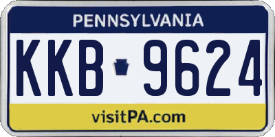 PA license plate KKB9624