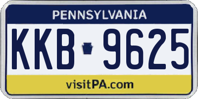 PA license plate KKB9625