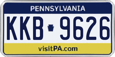 PA license plate KKB9626