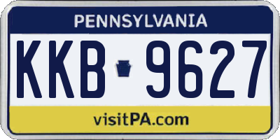 PA license plate KKB9627