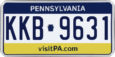 PA license plate KKB9631
