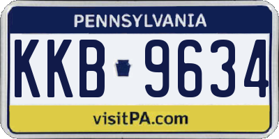 PA license plate KKB9634