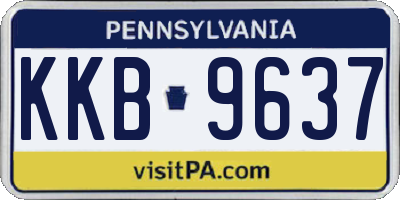 PA license plate KKB9637