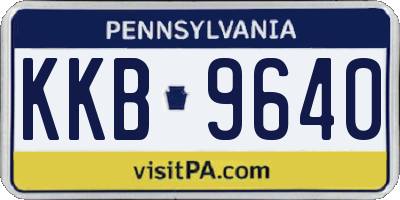 PA license plate KKB9640
