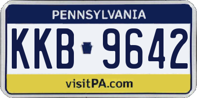 PA license plate KKB9642
