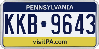 PA license plate KKB9643