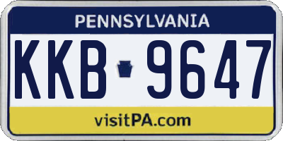 PA license plate KKB9647