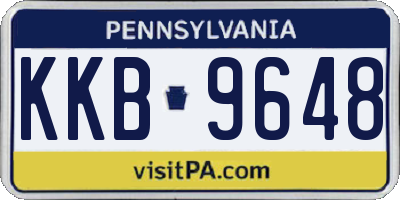 PA license plate KKB9648