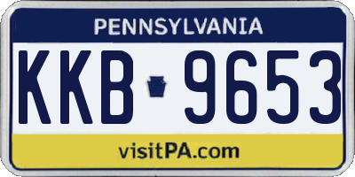 PA license plate KKB9653