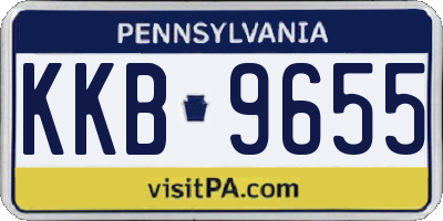 PA license plate KKB9655