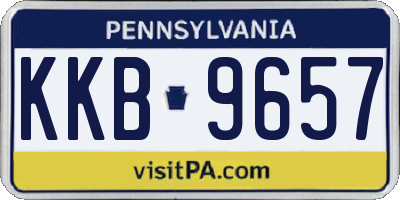 PA license plate KKB9657