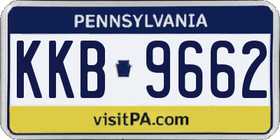 PA license plate KKB9662