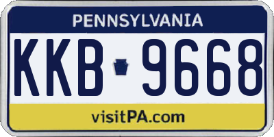 PA license plate KKB9668