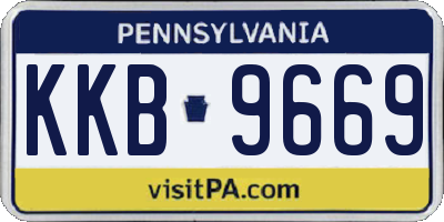 PA license plate KKB9669